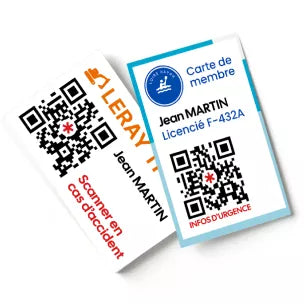 Badges QR faits sur mesure pour des entreprises, au format carte de visite