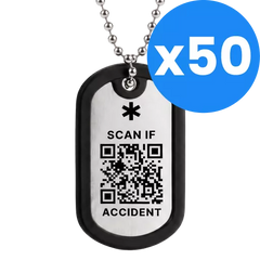 50 dog tags militaires