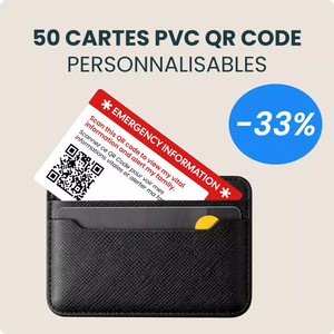 Lot de 50 cartes PVC QR
